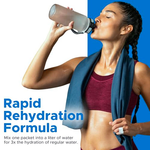 Pó de Eletrólitos para Hidratação (100 Pacotes) – Solução de Reidratação Rápida, Fórmula Hidratante Essencial, Combate a Desidratação em Treinos e Esportes - TRIORAL