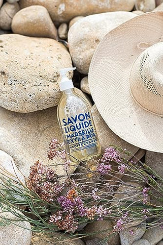 La Compagnie de Provence - Compagnie de Provence Sabonete Líquido Extra Puro de Marseille – Mar Mediterrâneo – Frasco de Vidro com Bomba de 500ml