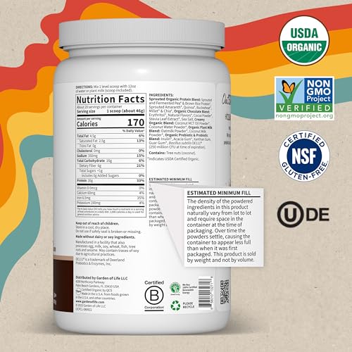 Proteína Vegana Orgânica em Pó OatMilk, 20g Proteína Vegetal Completa, Água de Coco, MCTs, Grãos Germinados, Prebióticos, Probióticos – Livre de Glúten - Garden of Life