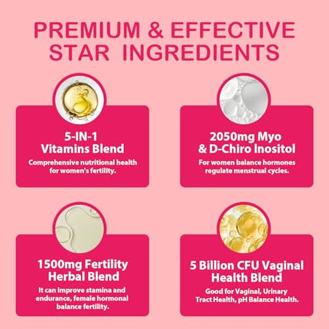 Tbivfller - Suplemento de Fertilidade para Mulheres, Vitaminas Pré-Natais com Myo-Inositol – Marca em Destaque