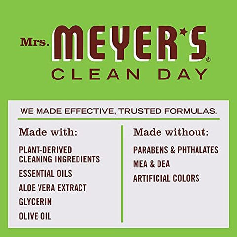 MRS. MEYER'S CLEAN DAY - Sabonete Líquido MRS. MEYER’S CLEAN DAY, Fórmula Biodegradável com Óleos Essenciais, Maçã, 375 ml – Pack com 3 unidades