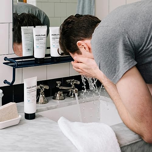 MARLOWE. - Kit Essencial Diário No. 204 para Cuidados com a Pele Masculina: Kit Facial No. 121 Limpeza Facial, No. 123 Hidratante Facial, No. 127 Creme para os Olhos, No. 128 Loção Facial Diária com FPS 50. Presente Perfeito!
