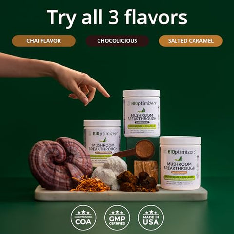 Cogumelo Inovador – Caramelo Salgado – Pó de Cogumelo e Colágeno – 100g - BiOptimizers