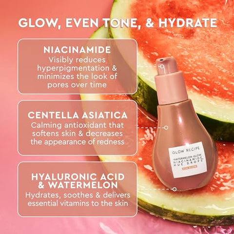 Niacinamide Hue Drops – Sérum Facial Bronzeador e Iluminador – 30ml - Glow Recipe