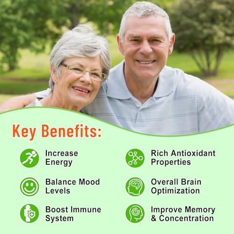 Vazatisi - Gummies de Ginkgo Biloba com Panax Ginseng para Melhorar o Humor e a Concentração, Estimulante Energético Tradicional e Saúde Cerebral, 120 Gummies Veganos de Sabor Maçã