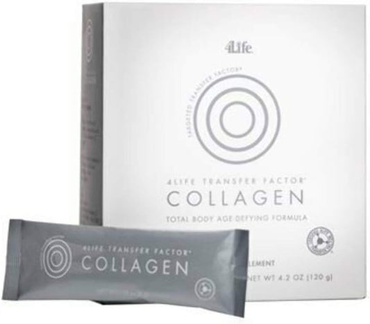 Transfer Factor Collagen – Fórmula Anti-idade Total para o Corpo com Vitaminas e 5 Tipos de Colágeno – Testado por Dermatologistas – Suporte para Cabelo, Pele e Unhas – 15 Pacotes - 4Life