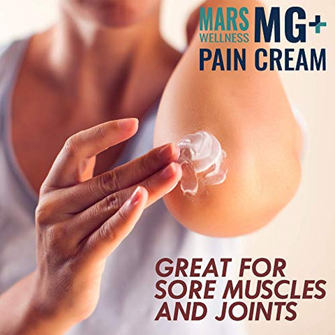 MARS WELLNESS - Creme Mars Wellness MG – Magnésio e Arnica Extra Forte – 120g – Alívio para Pernas e Articulações Doloridas, Cãibras nas Pernas, Esportes e Dor de Artrite – 1 Unidade
