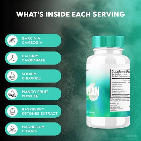 NutraRize - Puralean Capsules – Suplemento Dietético Puralean para Saúde Avançada do Peso, Pílulas de Força Máxima 100% Naturais para Combater a Gordura Abdominal, Fórmula Oficial, Avaliações Pura Lean (60…)