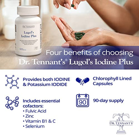 Dr. Tennant's - Dr. Tennant’s Iodine Plus | Lugol’s Iodine – Suplemento de Iodo em ml/g