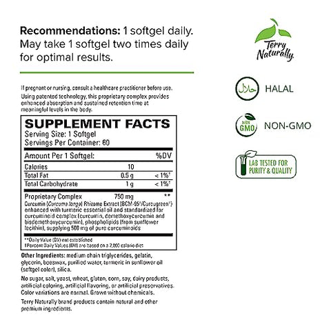 CuraMed 750mg – Suplemento Antioxidante para o Cérebro - Terry Naturally