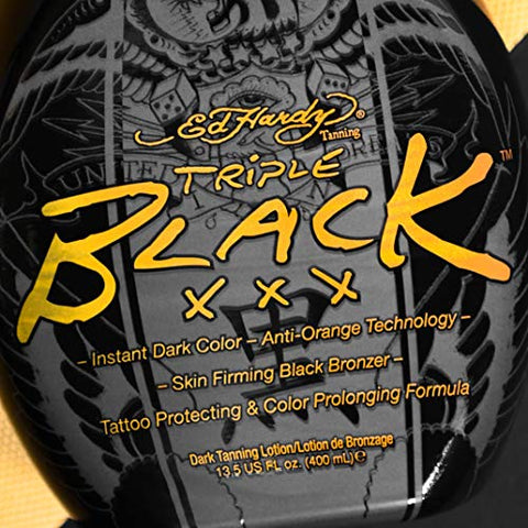 ED HARDY - Ed Hardy BLACK XXX Loção Bronzeadora Instantânea de Cor Escura, 400ml