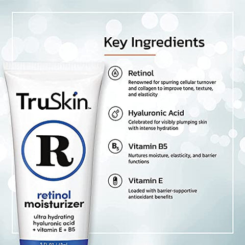 TruSkin Naturals - TruSkin Retinol Face Moisturizer – Poderoso Hidratante Facial Anti-Envelhecimento para Mulheres com Retinol e Ácido Hialurônico | Marca TruSkin