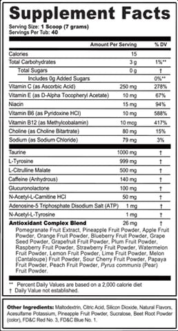 G Fuel Attack on Titan Pó Energético, Sem Açúcar, Suplemento de Foco com Cafeína Limpa, Mistura para Água, Sabor Chá Verde Cítrico, Aminoácidos de Foco, Vitaminas Antioxidantes – 280g