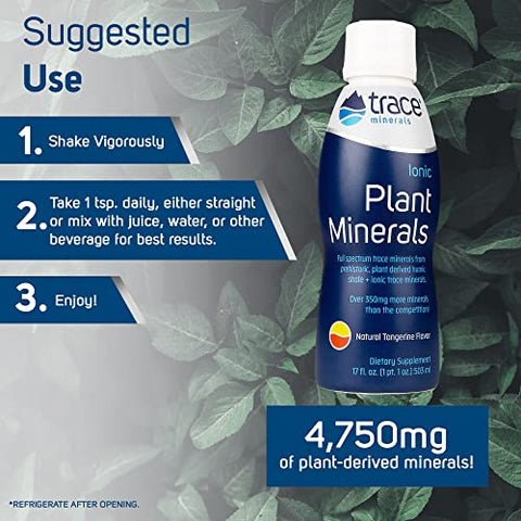 Trace Minerals - Minerais Traços | Minerais de Plantas Iônicos Líquidos | Suplemento Alimentar | Vegano Certificado, Não Transgênico, Sem Glúten, Livre de BPA, Testado por Terceiros | Tangerina | 500 ml