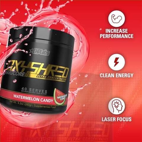 OxyShred Hardcore Super Dosed – Pó Pré-Treino com L-Glutamina | 300g - EHP Labs