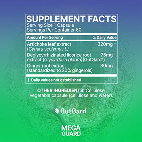 MegaGuard – Suplemento para Saúde Intestinal com Gengibre e Alcaçuz - Microbiome Labs