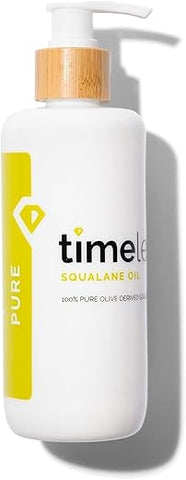 Óleo de Esqualano 100% Puro Timeless Skin Care – 240 ml – Leve, à base de plantas – Melhora a Elasticidade da Pele