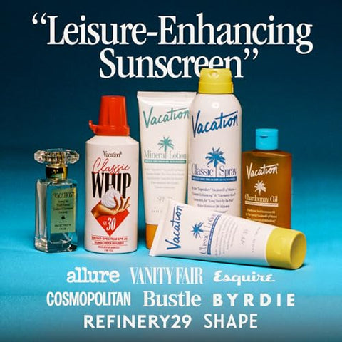 VACATION - Pacote de Protetor Solar em Spray Clássico para Férias, FPS 30, Protetor Solar em Spray de Amplo Espectro, Protetor Solar Vegano em Spray, Spray Corporal com FPS, Protetor Solar em Spray FPS 30, 177 ml