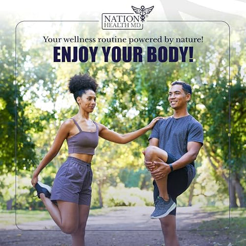 NATION HEALTH MD - Lymph MD – Suplemento para o Sistema Linfático com 9 Botânicos – Dente-de-leão, Bardana, Equinácea, Limão