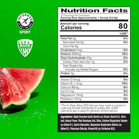 BPN G.1.M Go One More Sport – Combustível para Treinamento de Resistência, Eletrólitos e Calorias, Sal Rosa do Himalaia, Melancia Salgada – 500g - BARE PERFORMANCE NUTRITION