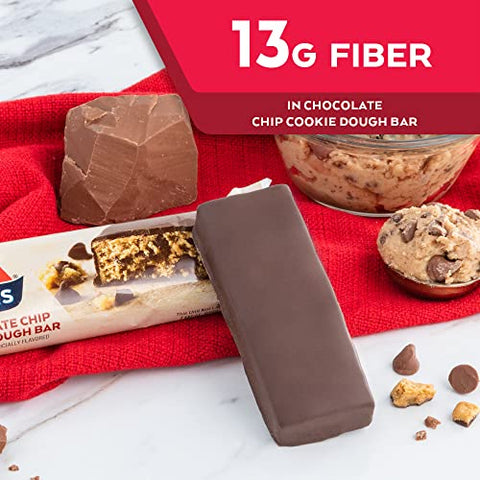 Barra de Proteína de Massa de Biscoito com Gotas de Chocolate, Alto Teor de Fibras, 1g de Açúcar, 3g de Carboidratos Líquidos, Substituto de Refeição, 30 Unidades - Atkins