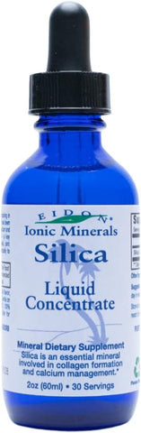 Eidon Ionic Minerals - Eidon Concentrado Mineral de Sílica Líquida – Suplemento de Sílica para Cabelo, Pele e Unhas, Gotas de Sílica para Apoiar a Produção de Colágeno, Saúde das Articulações e dos Ossos, Ajuda a Gerenciar o Cálcio – Eidon Silica