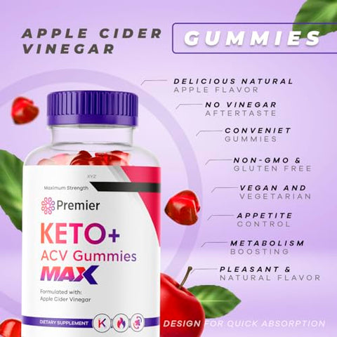 3 Pacote) Gomas Premier Keto MAX – Gomas PremierKeto ACV, Gomas Premier ACV Keto MAX, Gomas Premier Vinagre de Maçã Keto MAX, 180 Gomas para 90 Dias - Montty