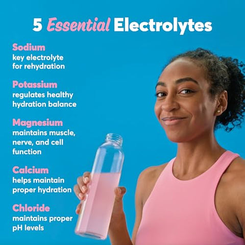 Hydration Vitamins – Tabletes de Eletrólitos, Frutas Variadas, 5 Eletrólitos Essenciais para Hidratação – Vitaminas A, B6, C, D, E, com Magnésio – Vegano, Não-OGM – 4 Pacotes (48 Porções) - Nuun