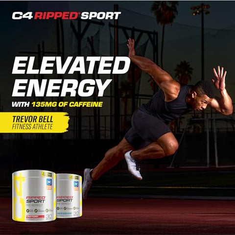 Cellucor - C4 Ripped Sport Pó Pré-Treino Arctic Snow Cone – Certificado NSF para Esportes Suplemento Energético Pré-Treino Sem Açúcar para Homens