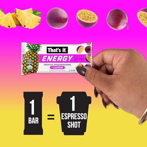 That's it. - That’s it. Barras Energéticas Mini de Abacaxi Maracujá (15 unidades) – Sem alergênicos, sem nozes, não transgênico, sem gordura