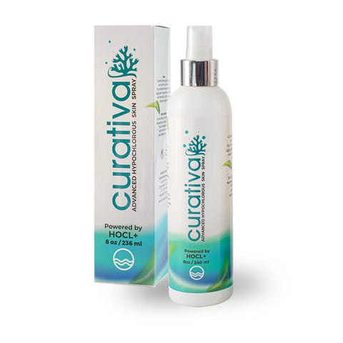 Curativa Bay Skin Beautiful - Curativa Bay Spray de Pele Hipoclorosa .02%%, Pele Limpa, Mais Eficaz para a Saúde Total da Pele e Base para todos os Cuidados com a Pele. 100%% Orgânico, Fabricado nos EUA, Resultados Incríveis 240 ml