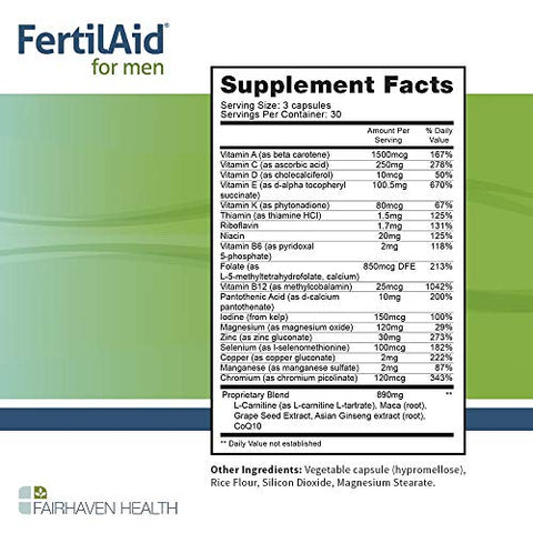 FertilAid for Men, MotilityBoost e Countboost Combo | Suplementos de Fertilidade para Homens | Suplemento de Fertilidade Masculina com Vitamina de Concepção e Suporte à Fertilidade - Fairhaven Health