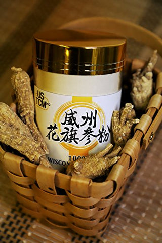 USTCM - Ginseng Americano em Pó 120 Mesh Wisconsin (170g) – Produto de Qualidade