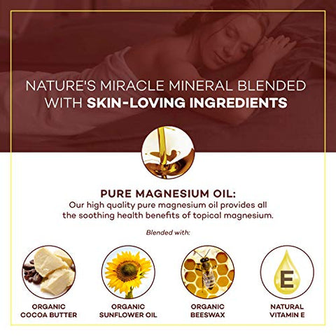 Creme Natural de Magnésio para Alívio da Dor, Cãibras nas Pernas e Sono – 100g - Seven Minerals