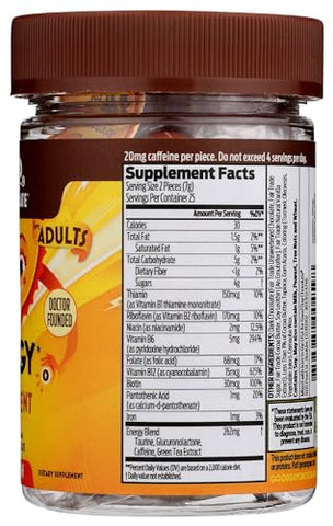 Energético para Adultos [50 Unidades] Chocolate de Cacau com Cafeína de Comércio Justo, Vitaminas do Complexo B, Extrato de Chá Verde e 20 mg de Cafeína por Unidade – Estimulante de Energia para - Good Day Chocolate