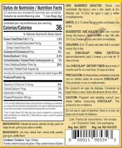 CHECOLAX - Nosso Fibra Alimentar Alivia Naturalmente a Constipação, Promove Regularidade e Alívio de Inchaço – Marca do Produto