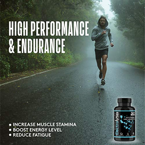 Youth & Tonic - Suplemento Completo de Eletrólitos | Alta Absorção | Cmax Cloreto de Potássio Magnésio Sódio Cálcio Zinco | Aumenta Resistência Recuperação Muscular Foco Mental | Eletrólitos de Sal