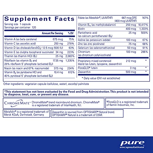 Multi T/D – Multivitamina | Fórmula Completa | 60 Cápsulas | Alta Absorção | Saúde e Bem-Estar - Pure Encapsulations