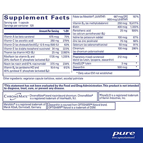 Multi T/D – Multivitamina | Fórmula Completa | 60 Cápsulas | Alta Absorção | Saúde e Bem-Estar - Pure Encapsulations