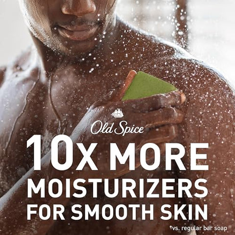 Sabonete em Barra Old Spice Premium, Aroma de Sândalo e Aloe Vera, Com Limpadores à Base de Plantas, 150g (Pack com 6 unidades)