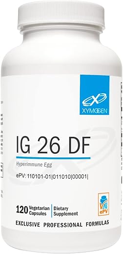 IG 26 DF – Suplemento de Imunoglobulina com IgY Max – Alternativa de Colostro Livre de Laticínios Derivada de Ovo Hiperimune – Equilíbrio de Citocinas - XYMOGEN