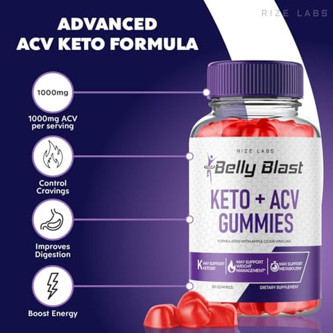 rize labs - (3 Pacotes) Gomas Belly Blast Keto, Oficial Belly Blast, Gomas de Perda de Peso Belly Blaster, Belly Blast Keto, Avaliações das Gomas Belly Blast Keto ACV, Belly Blast Keto ACV Gummies