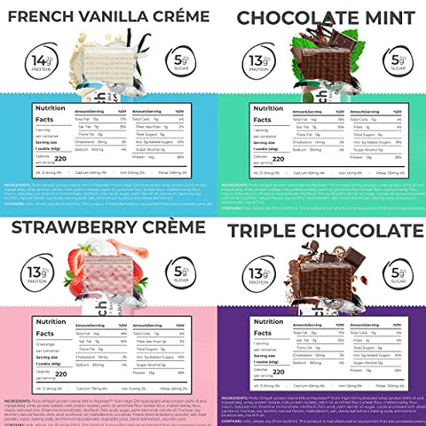 Mission Nutrition - Power Crunch Barras de Proteína – Pack Variado – Alta Proteína, Baixa Caloria, Lanche com Baixo Açúcar – Caixa de Lanches Variados (16 Unidades) 40g por Barra