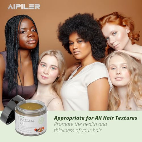AIPILER - Dr. Sebi Óleo de Batana Puro 100ml – Crescimento Capilar e Espessura para Cabelos Masculinos