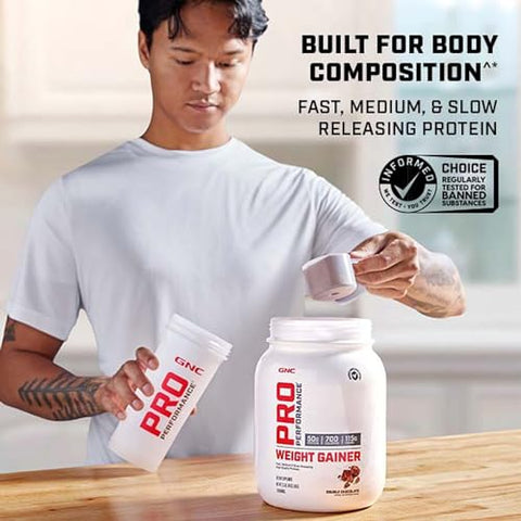 Pro Performance Weight Gainer – Baunilha, 6 Porções, Proteína para Aumentar a Massa Muscular - GNC
