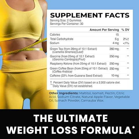 Nobi Nutrition - Gummies Queimadores de Gordura e Cápsulas Queimadoras Noturnas | Suporte 24/7 para Perda de Peso com Chá Verde | Marca: Fat Burn |
