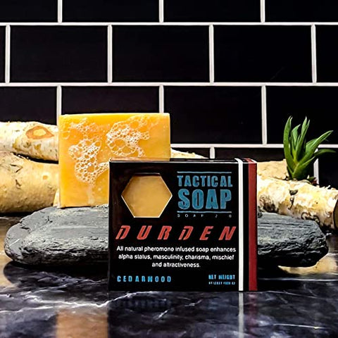 Grondyke Soap Company - Sabonete Masculino Natural Tactical Soap (3 barras) – Infundido com Feromônios para Atração, Esfoliação, Sabonete Barra Masculino, 100% Natural, Fabricado nos EUA