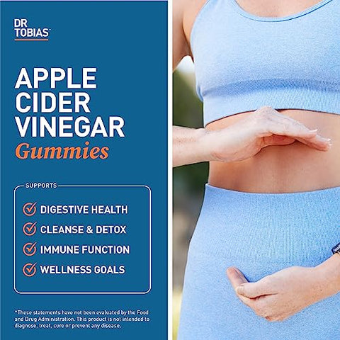 Gomas de Vinagre de Maçã, 500 mg de Vinagre de Maçã com Mãe, Folate, B12 – Benefícios para a Saúde - Dr. Tobias