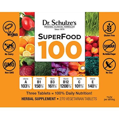 Dr. Schulze's - Dr. Schulze’s | SuperFood 100 | Vitamina | 100g | Energia e Nutrição