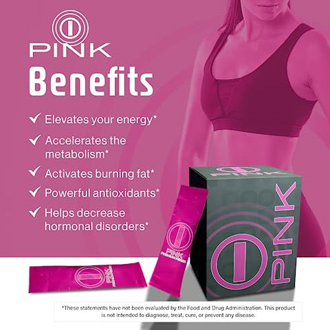 bhip - bHIP Pink: Energético em Pó para Mulheres – 30 Sachês. Suplemento Energético Natural para Mulheres. Mistura em Pó Energética com Ingredientes Naturais, Ideal para a Mulher Moderna